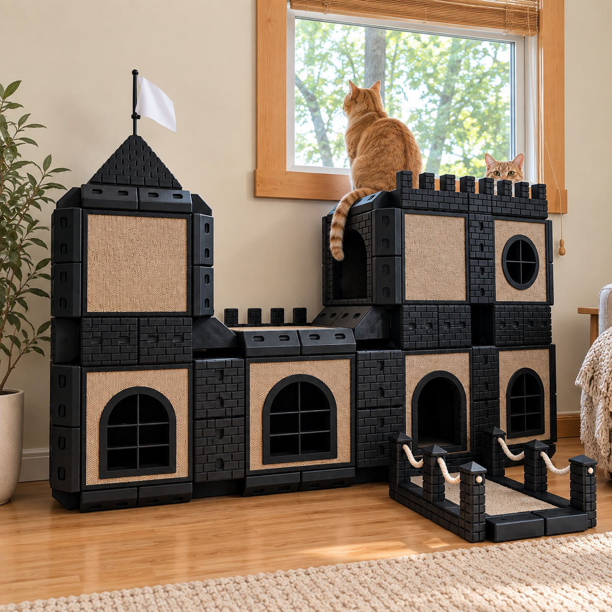 PawHaven Modular Cat Castle System