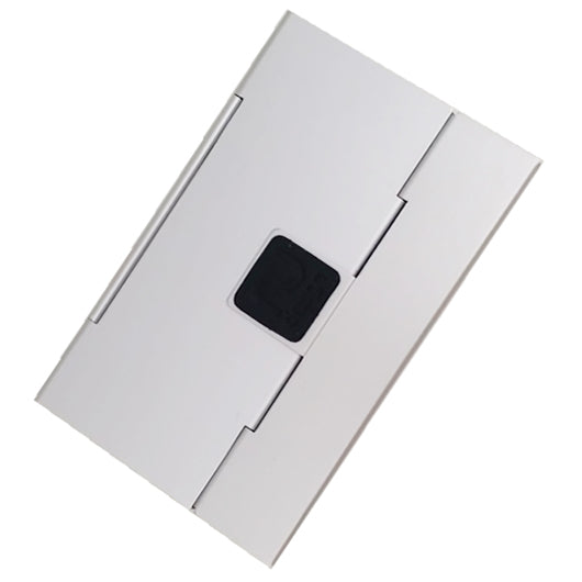 ALUMINIUM 2-WAYS CARD CASE WITH RECYCLED LEATHER
