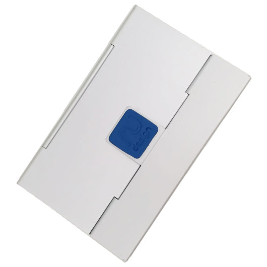 ALUMINIUM 2-WAYS CARD CASE WITH RECYCLED LEATHER