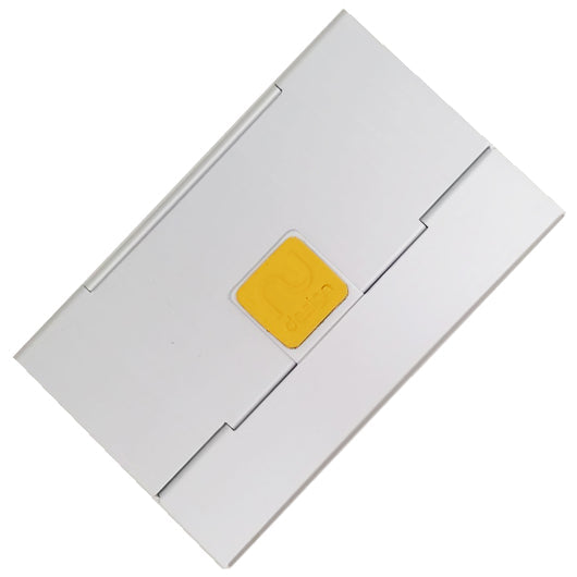 ALUMINIUM 2-WAYS CARD CASE WITH RECYCLED LEATHER