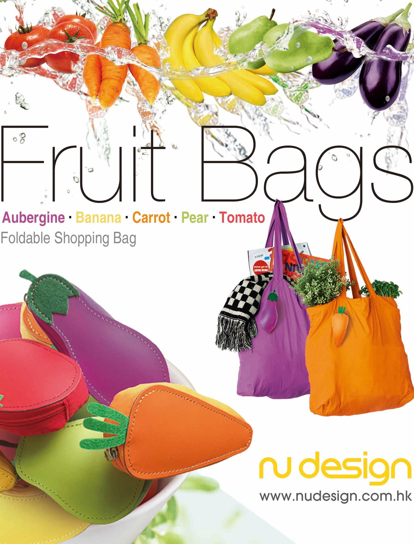 FRUIT DESIGN FOLDABLE SHOPPING BAG